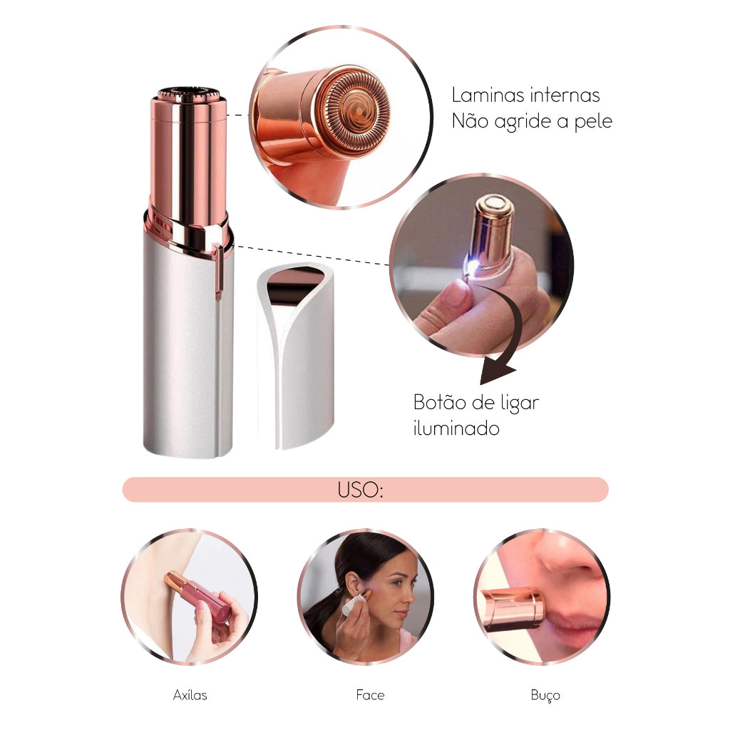 Depiladora Facial FlawLess© - Remove pelos sem dor