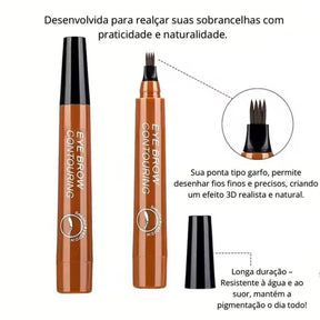Caneta Sobrancelhas Perfeitas 7D™ - Efeito Microblanding - COMPRE 1 LEVE 2